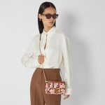 FENDI Baguette® Mini Canvas bag with multicolor FF embroidery - Image 5